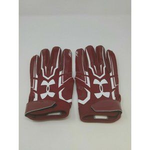 New Under Armour Men's Dark Red WR Football Gloves - Size 3XL